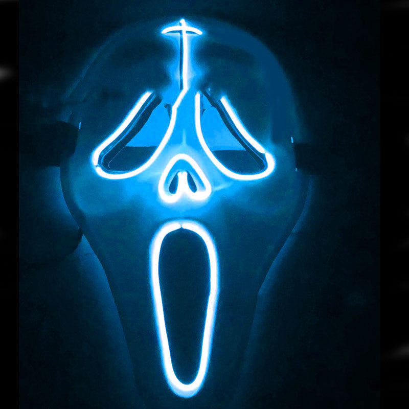 Halloween Ghost Face Fluorescent Ball Glowing Mask