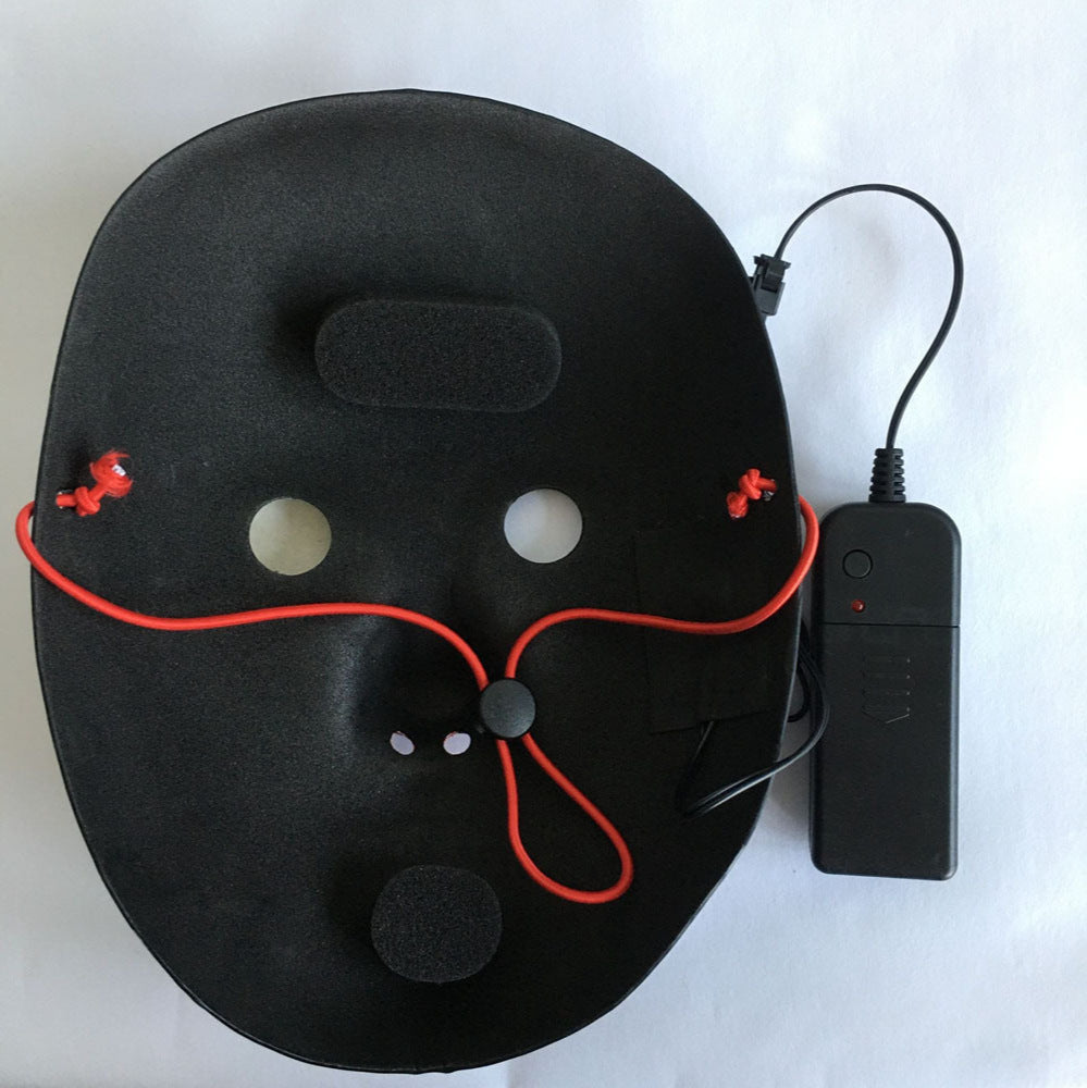 LED Neon Glowing Halloween Mask – Luminous EL Light-Up Party & Cosplay Face Mask