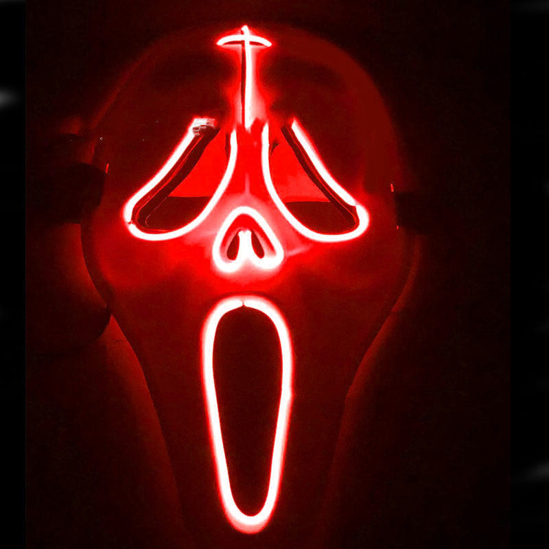 Halloween Ghost Face Fluorescent Ball Glowing Mask