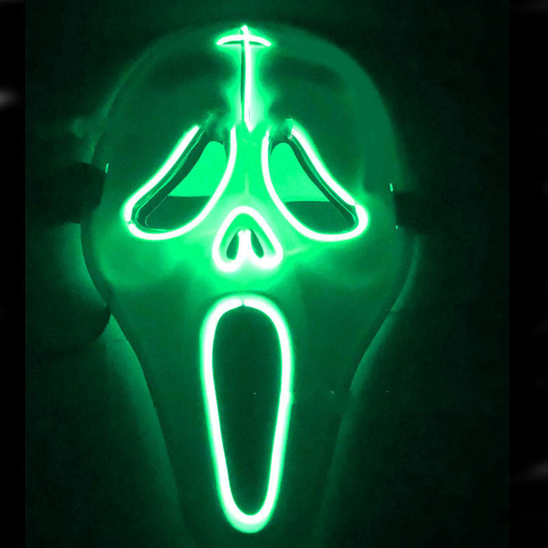 Halloween Ghost Face Fluorescent Ball Glowing Mask