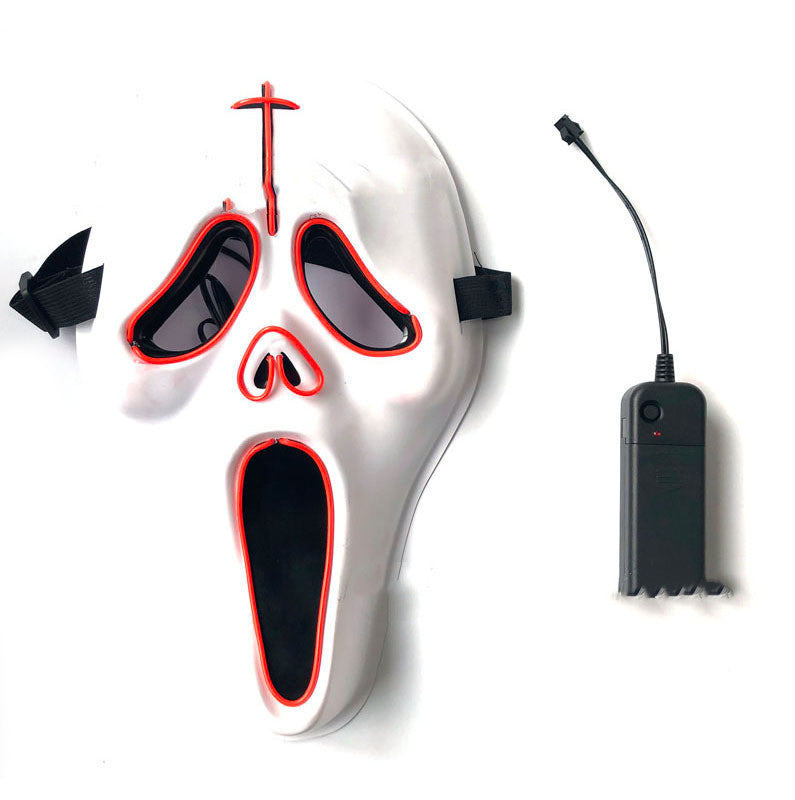 Halloween Ghost Face Fluorescent Ball Glowing Mask