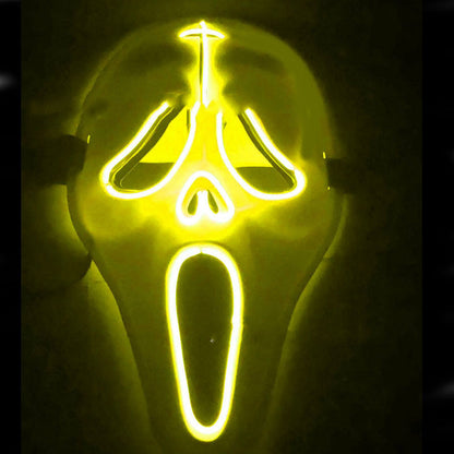 Halloween Ghost Face Fluorescent Ball Glowing Mask