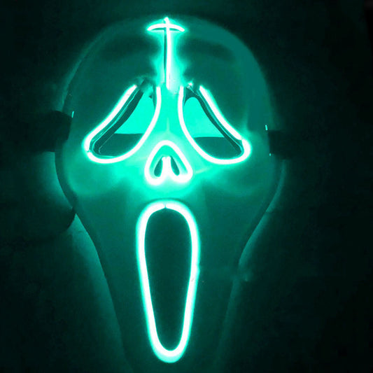 Halloween Ghost Face Fluorescent Ball Glowing Mask