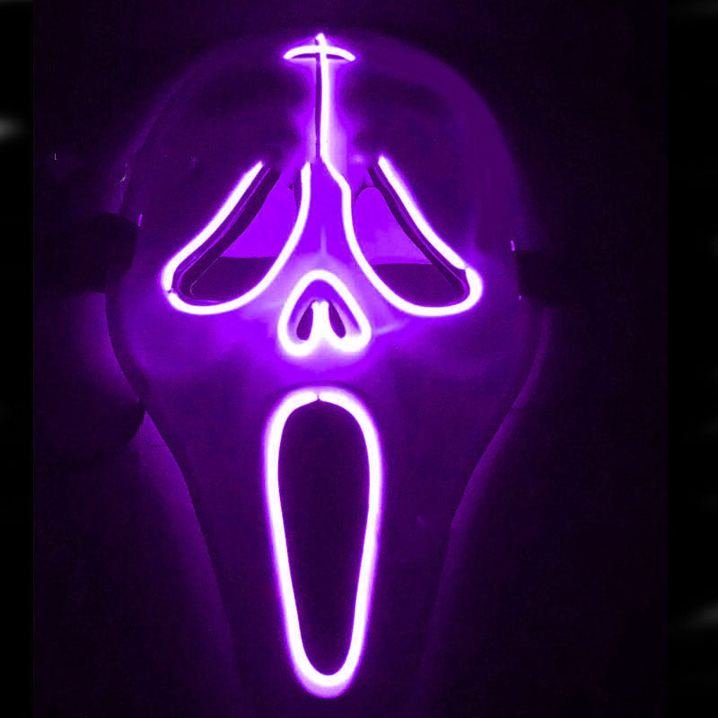Halloween Ghost Face Fluorescent Ball Glowing Mask