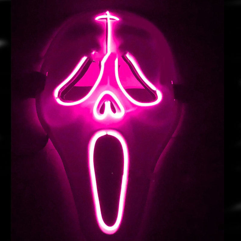Halloween Ghost Face Fluorescent Ball Glowing Mask