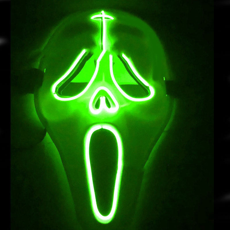 Halloween Ghost Face Fluorescent Ball Glowing Mask