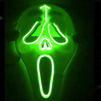 Halloween Ghost Face Fluorescent Ball Glowing Mask