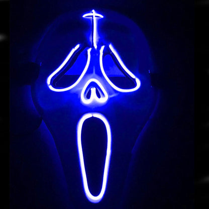 Halloween Ghost Face Fluorescent Ball Glowing Mask